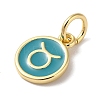 Real 18K Gold Plated Brass Enamel Charms KK-L216-001G-D05-2