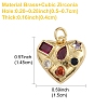 1Pc Brass Micro Pave Cubic Zirconia Pendants KK-YW0002-52-1