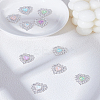 10Pcs 5 Colors Rack Plating Alloy Rhinestones Pendants FIND-LP0005-83-1