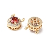 Brass Micro Pave Cubic Zirconia Beads KK-G531-01G-02-2
