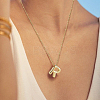 1pc Brass Chain with Alloy Letter Pendants Necklaces NJEW-LP0001-41R-G-4