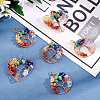 SUPERFINDINGS 6Pcs 3 Styles Chakra Natural Gmestone Copper Wire Big Pendants FIND-FH0004-66-5