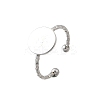 304 Stainless Steel Cuff Ring Components RJEW-H250-03B-P-1