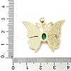 Brass Pave Natural Shell Pendants KK-L239-032G-3