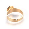Ion Plating(IP) Adjustable 201 Stainless Steel Finger Rings Components X-STAS-G187-01G-8mm-3