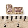 Brass with Cubic Zirconia Beads KK-G491-35G-04-3