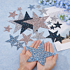 20Pcs 4 Colors Star Hotfix Rhinestone Kit(Hot Melt Adhesive On The Back) DIY-FH0007-04-3