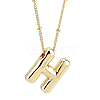 1pc Brass Chain with Alloy Letter Pendants Necklaces NJEW-LP0001-41H-G-1