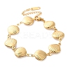 304 Stainless Steel Shell Link Chain Bracelets for Women LS-BJEW-Z076-02G-1