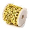 Brass Enamel Leaf Link Chains CHC-F021-02G-05-3