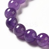 Natural Amethyst Moon and Star Beaded Stretch Bracelet for Women G-G997-C03-4