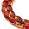 Electroplate Transparent Glass Beads Strands EGLA-G037-03A-HP01-3