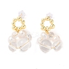 Natural Quartz Crystal Dangle Earrings EJEW-L286-06G-1