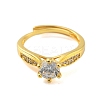 Clear Cubic Zirconia Adjustable Rings RJEW-L120-018G-02-2