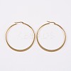 304 Stainless Steel Hoop Earrings X-EJEW-P040-20-B-1