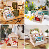 4-Tier Wood Greeting Card Display Riser Stands ODIS-WH0043-229-8