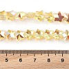 Electroplate Transparent Glass Beads Strands EGLA-U004-03A-HP01-4