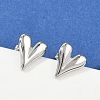 Non-Tarnish 304 Stainless Steel Heart Stud Earrings for Women EJEW-F300-09P-3