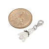 Flower ABS Plastic Pearl Pendant Decorations HJEW-JM03134-3