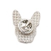 Dog Enamel Pin with Brass Butterfly Clutches JEWB-A006-04I-2
