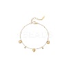 304 Stainless Steel Pave Clear Cubic Zirconia Charm Bracelets WG237FB-01-3