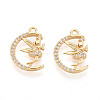 Brass Micro Pave Cubic Zirconia Pendants X1-KK-N263-113G-1