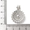 Rack Plating Brass Micro Pave Cubic Zirconia Pendants KK-T072-19P-3