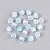 Transparent Spray Painted Glass Beads X1-EGLA-N018-4mm-06-2