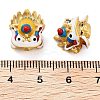 Alloy Enamel European Beads ENAM-M008-27G-3