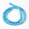 1 Strand Dyed Deep Sky Blue Round Synthetic Turquoise Beads Strands X-TURQ-G106-6mm-02F-2