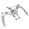 Pterosaurs Alloy Rhinestone Brooch JEWB-Z031-01AS-3