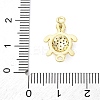 Brass Micro Pave Clear Cubic Zirconia Connector Charms KK-D325-06G-03-3