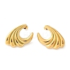 304 Stainless Steel Sea Wave Stud Earrings EJEW-M073-07G-02-2