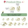 About 660 Pcs 330G 11 Styles 1-Hole ABS Plastic Imitation Pearl Buttons BUTT-CJ0001-08-2