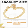 1Pc Alloy Micro Pave Clear Cubic Zirconia Finger Rings for Women RJEW-LP0002-16G-2