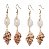304 Stainless Steel Shell Shape Dangle Earrings EJEW-JE06265-03-2
