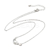 Brass Micro Pave Cubic Zirconia Heart Mermaid Pendant Necklaces for Women NJEW-S441-07A-P-4