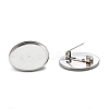 304 Stainless Steel Brooch Findings STAS-G250-04P-E-3
