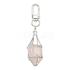 Brass Braided Macrame Pouch Empty Stone Holder for Keychain KEYC-TA00021-03-3