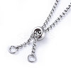 Tarnish Resistant 304 Stainless Steel Rolo Chain Slider Bracelet/Bolo Bracelets Making AJEW-JB00492-2