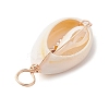 Natural Cowrie Shell Pendants PALLOY-JF02662-03-4