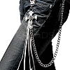 Punk Leather Iron Twist Pants Chains AJEW-O019-05C-2