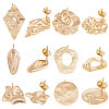 12Pcs 6 Style Brass Stud Earring Findings KK-BBC0007-01-1