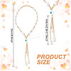 Glass & Pearl Beaded Car Hanging Decorations HJEW-DR00019-2