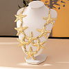 Starfish Alloy Statement Bib Necklaces FS-WG187D0-01-2