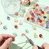 100Pcs 10 Colors Transparent Spray Paint Glass Pendants PALLOY-CJ00123-5