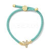Adjustable Nylon Cord Bracelets X-BJEW-C096-01G-25-4