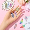 9Pcs 9 Colors Ion Plating(IP) 201 Stainless Steel Filigree Pendants STAS-YW0002-55-5