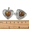 Natural Unakite Peach Love Heart Pendants G-G158-01H-3