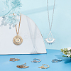 8Pcs 8 Style PVD Vacuum Plating 201 Stainless Steel Pendants STAS-DC0005-13-3
